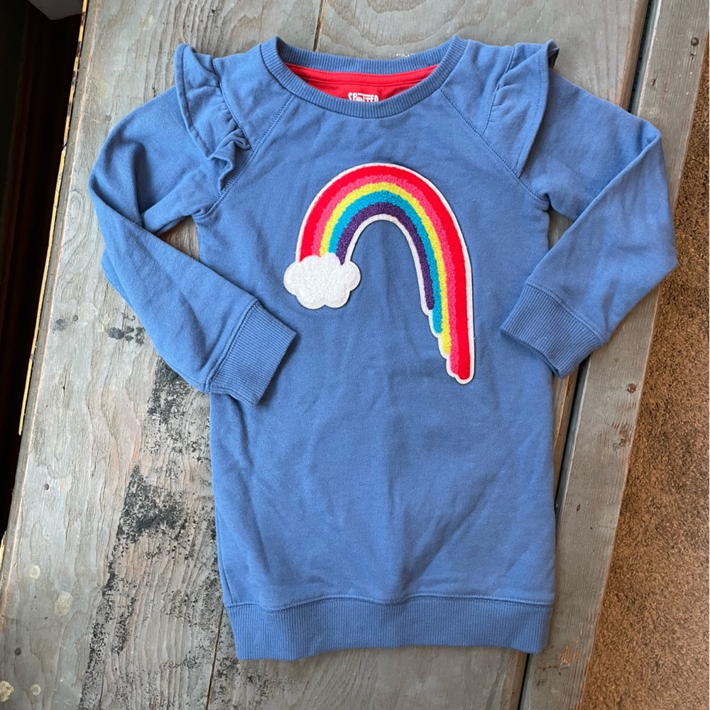 Spotted Zebra rainbow sweatshirt dress | size 3T